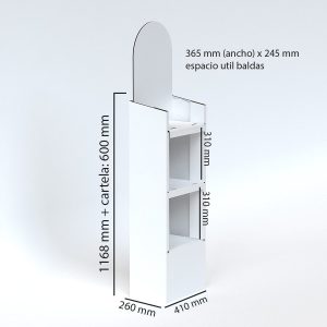 Expositor de cartón para bebidas resistente (pack de 10)