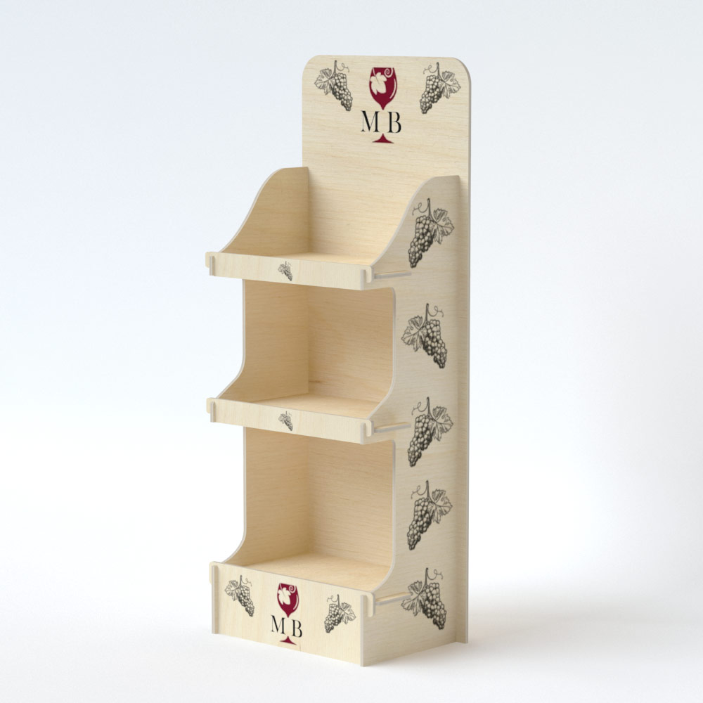 Expositor de madera de chopo (pack de 10)