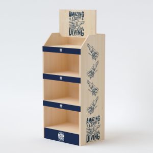 Expositor de madera de pino económico (pack de 10)