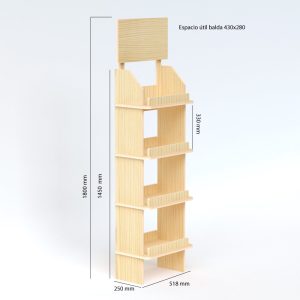 Expositor de madera para conservas (pack de 2)