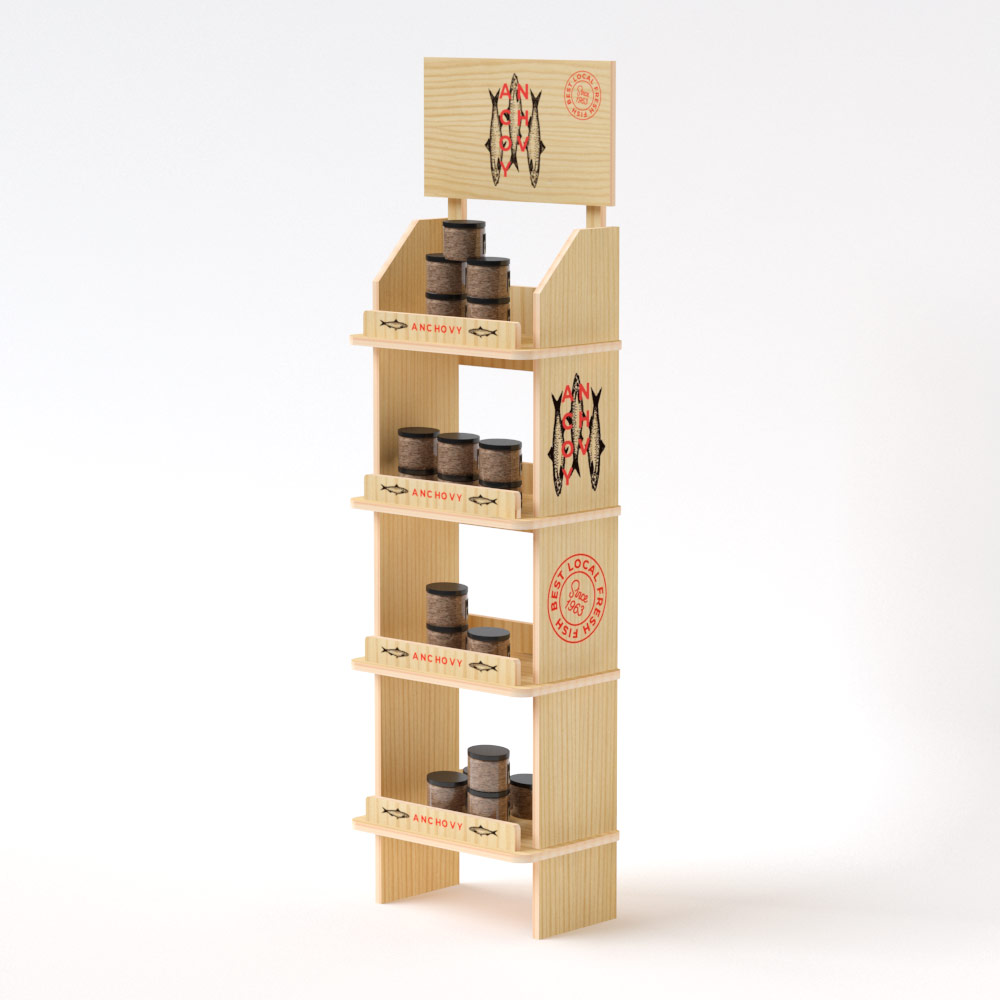 Expositor de madera para conservas (pack de 2)