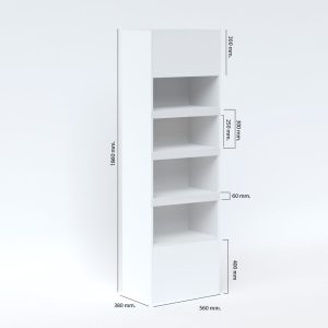 Expositor en madera con estantes regulables (pack de 10)