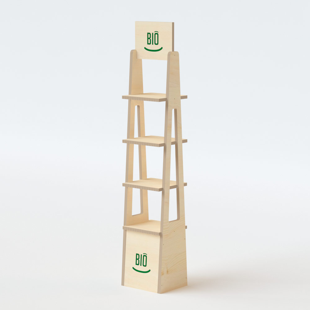Expositor para cosmética de madera (pack de 8)