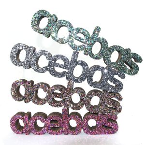 Letras Glitter de cartón ondulado
