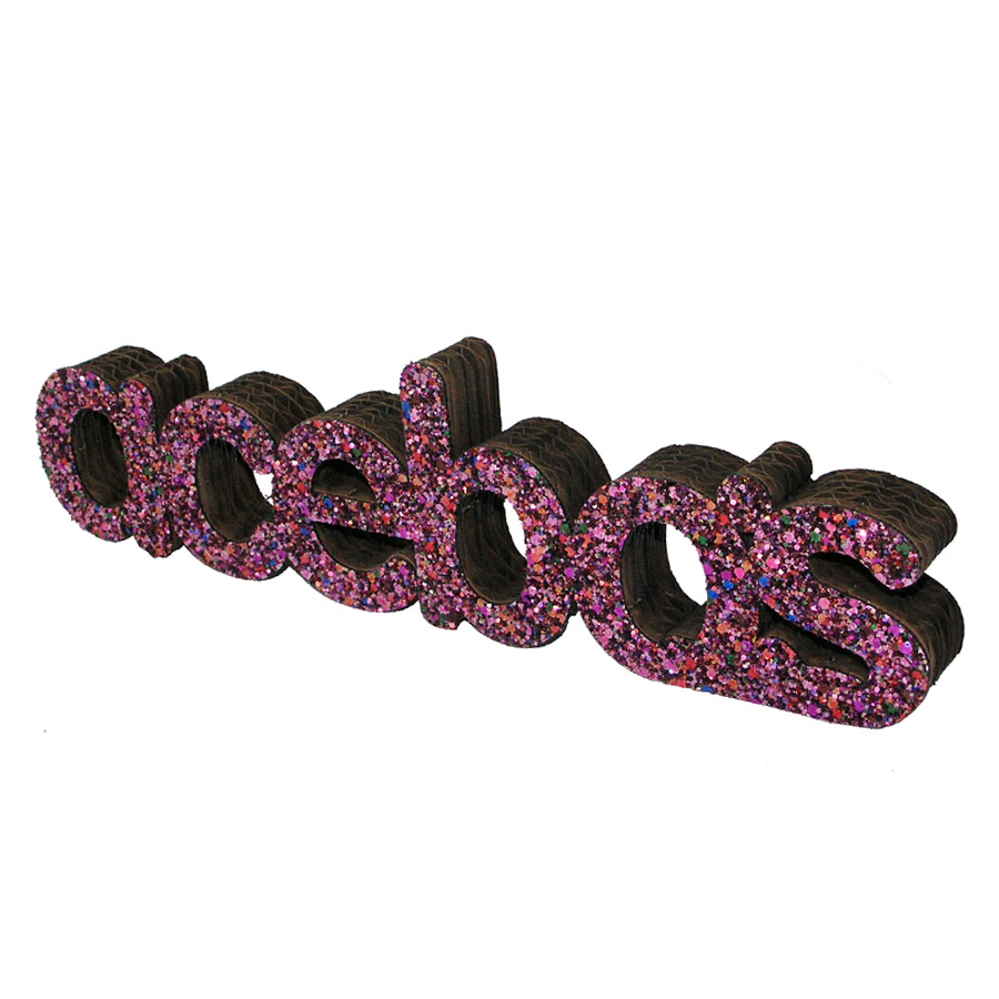 Letras Glitter de cartón ondulado