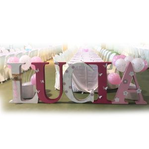 Letras para eventos de cartón ondulado