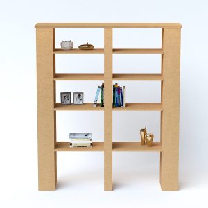 Librería de cartón resistente