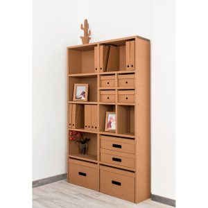 Librería de cartón, modular