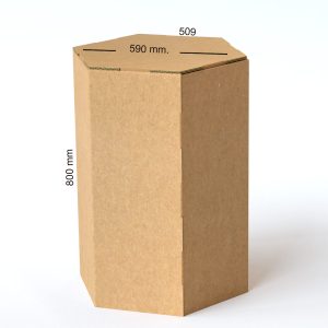 Mesa hexagonal de cartón (pack de 2)