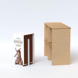 Taburete alto de cartón (pack de 4)