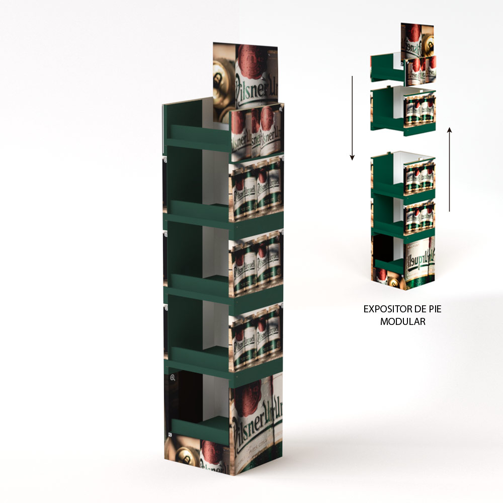 Expositor modular para conservas
