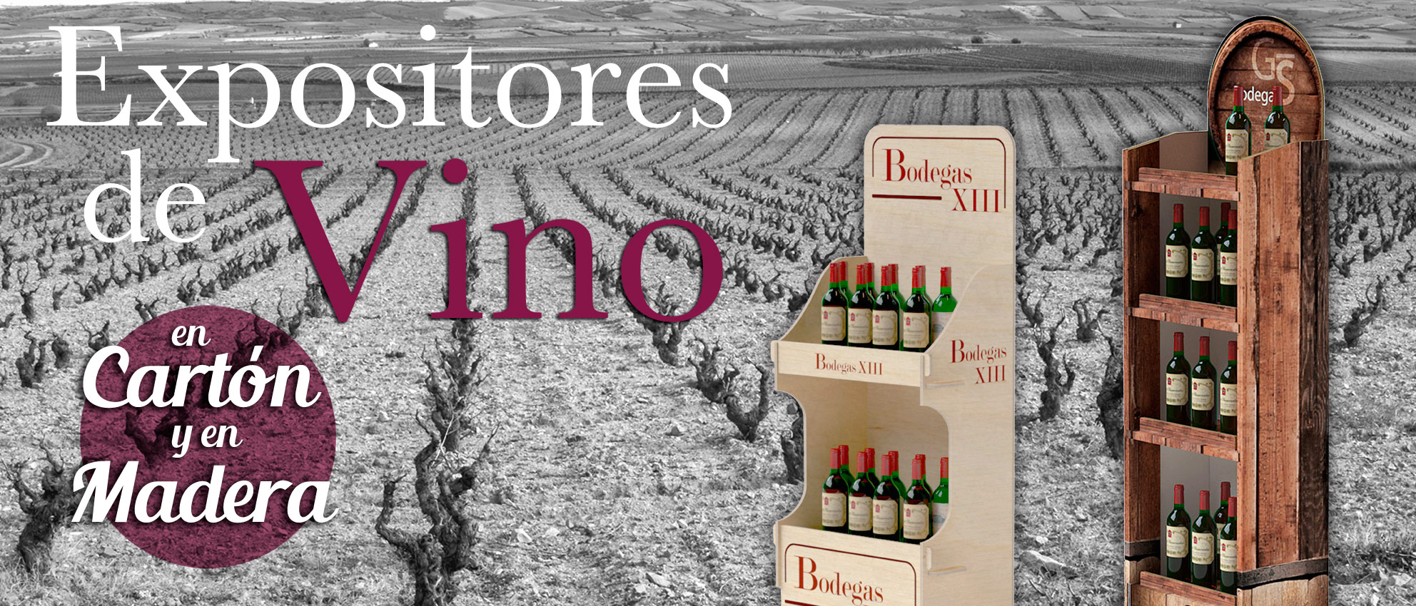 Expositores para vino (una herramienta de venta)