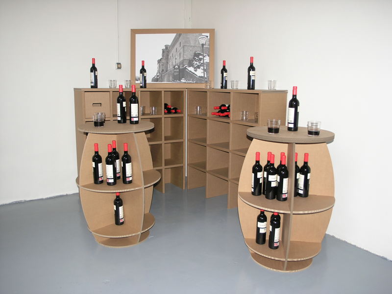 Stand para Vino en Cartón